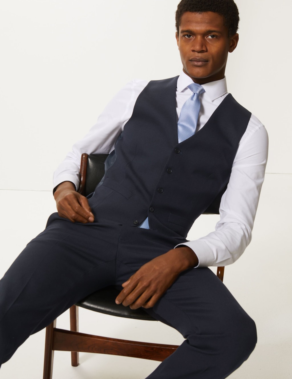 Navy Slim Fit 3 Piece Suit 1 of 8