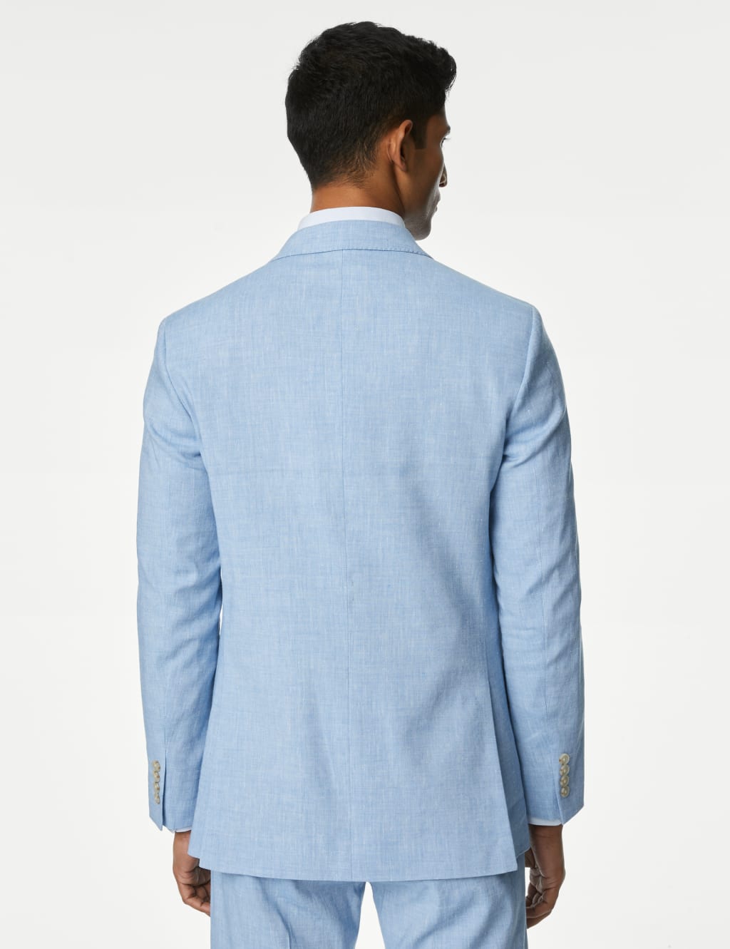 Tailored Fit Linen Rich Double Breasted Suit 2 of 6