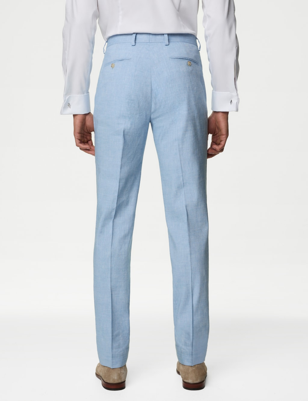 Tailored Fit Linen Rich Double Breasted Suit 5 of 6