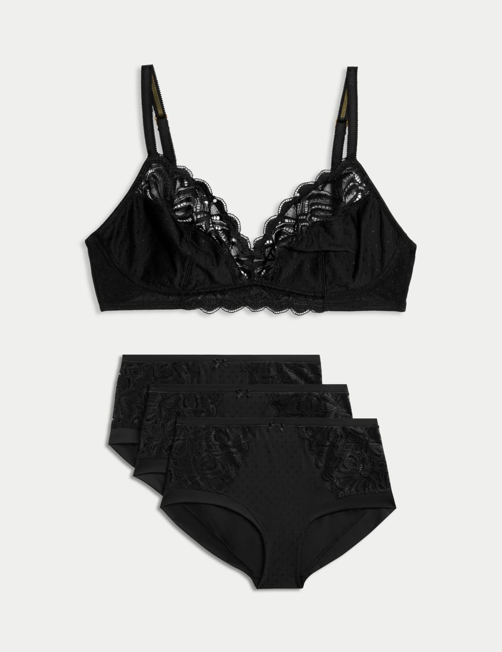 Amelia Lace Non Wired Full Cup Bra Set A-E 1 of 6