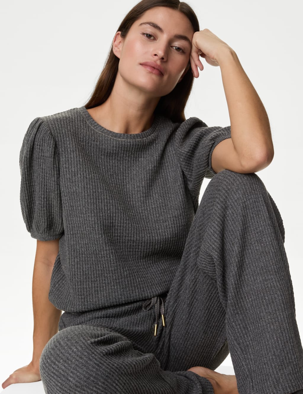 Cosy Waffle Pyjama Top Set