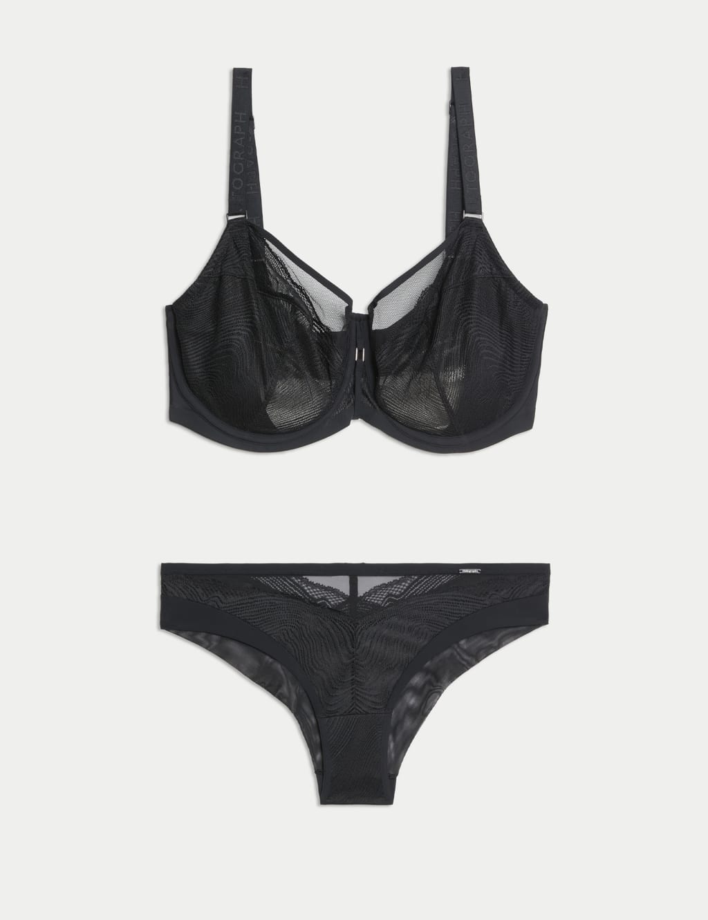 Kyoto Lace Wired Minimiser Bra Set C-G 1 of 6