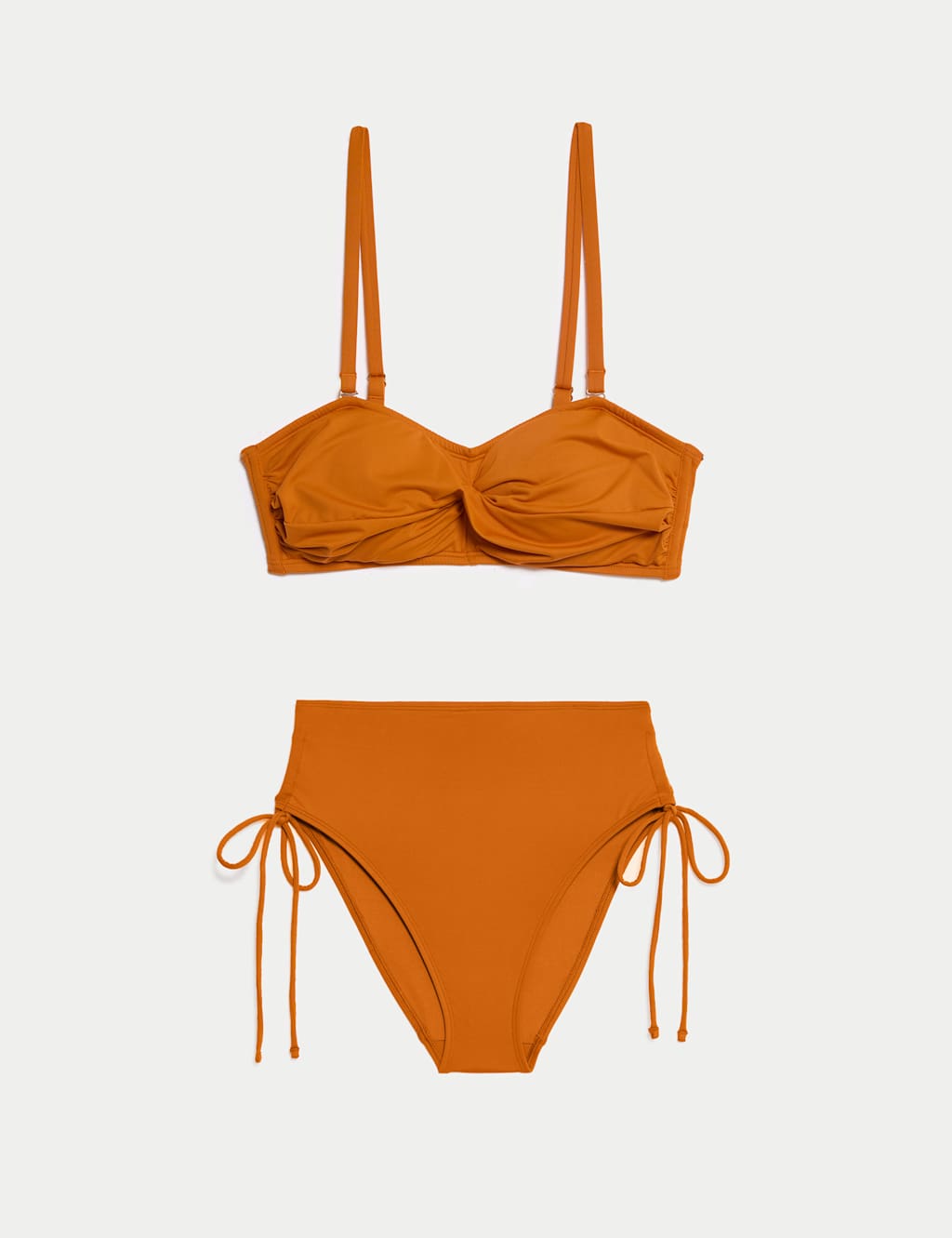Padded Twist Front Bandeau Bikini Set 1 of 6