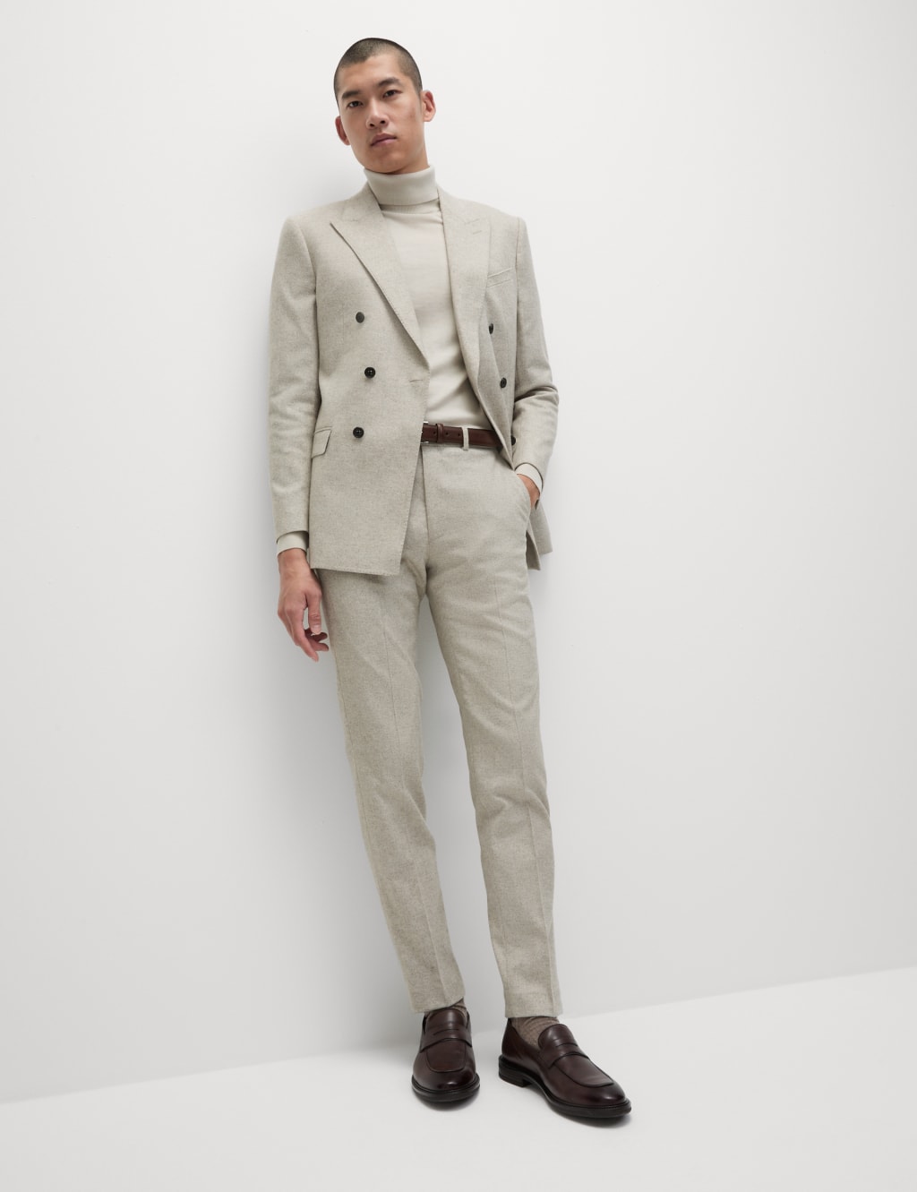 Limited Edition Men's 2-Pieces Double Breasted Slim Fit Mulberry Suit