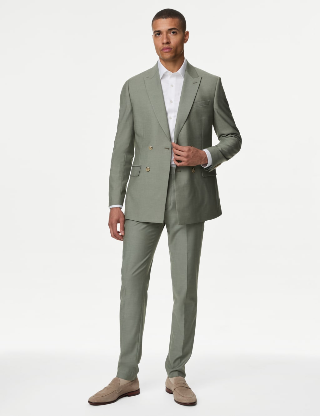 Slim Fit Double Breasted Suit