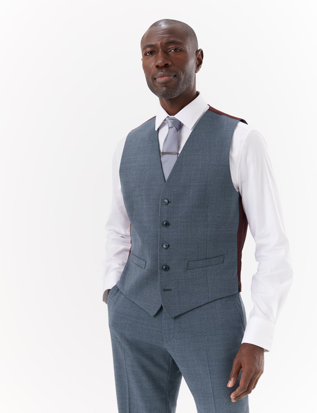 Blue Regular Fit 3 Piece Suit 1 of 7