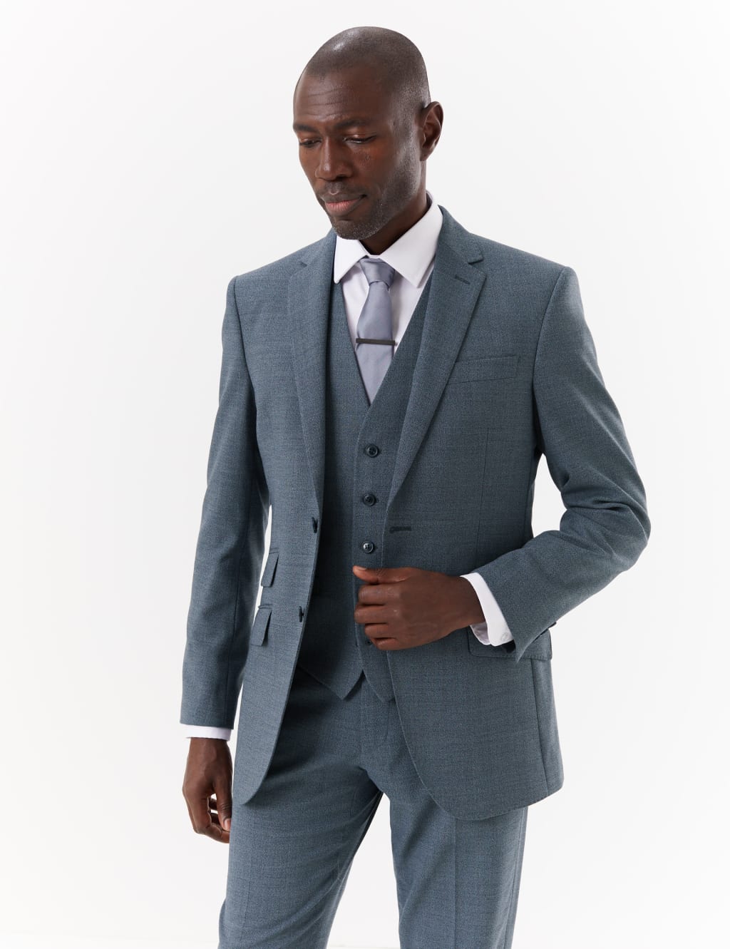 Blue Regular Fit 3 Piece Suit 6 of 7