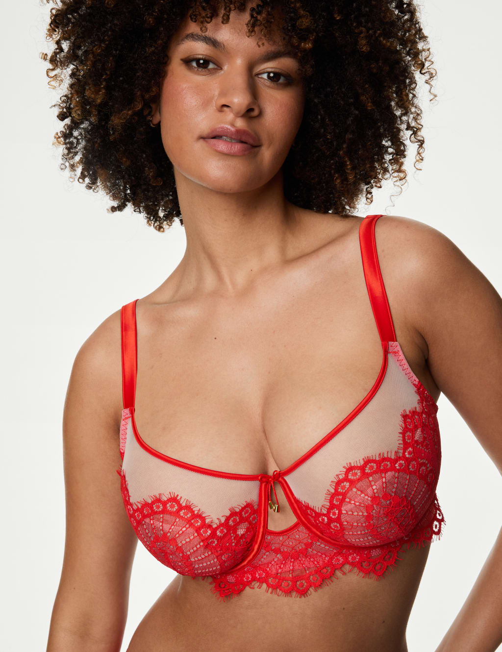 Christelle Lace Wired Plunge Bra Set F-H 1 of 4