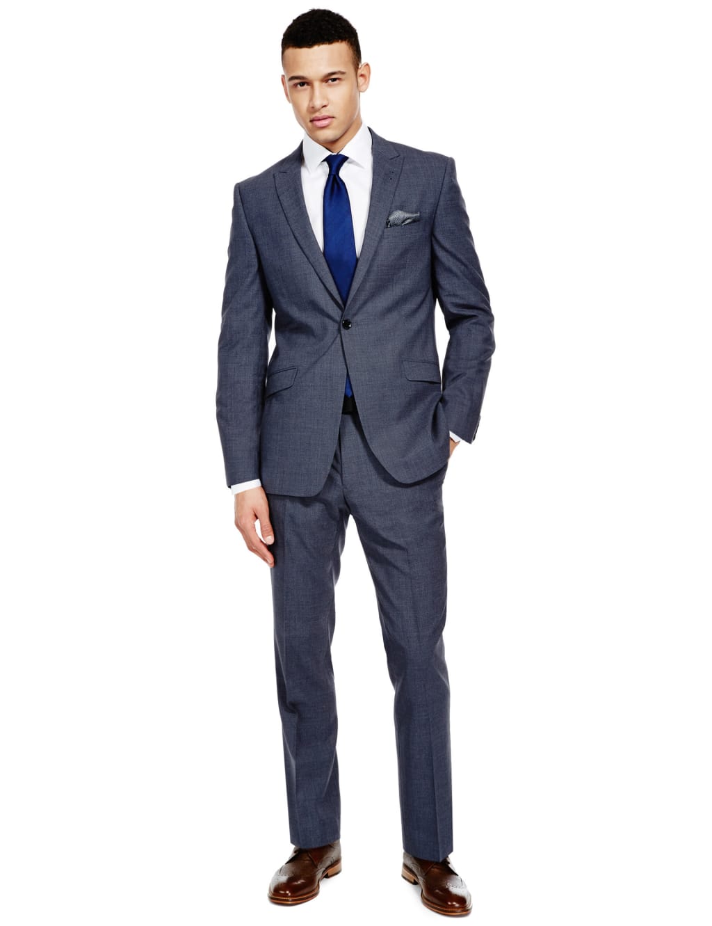 Blue Slim Fit Suit 3 of 8
