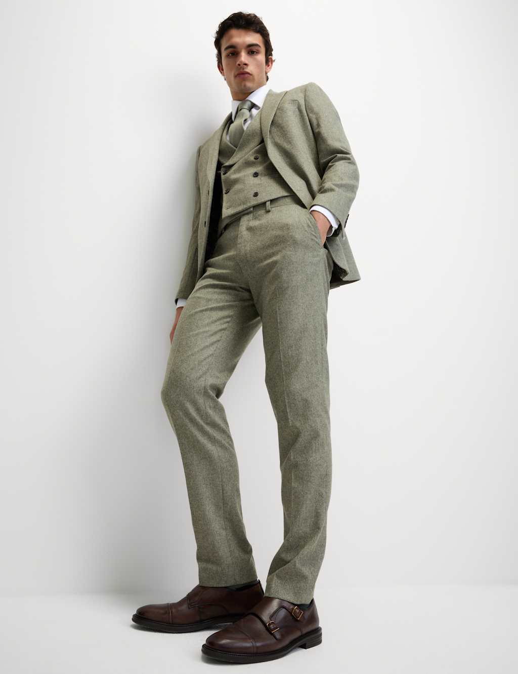 Tailored Fit Wool Rich Suit