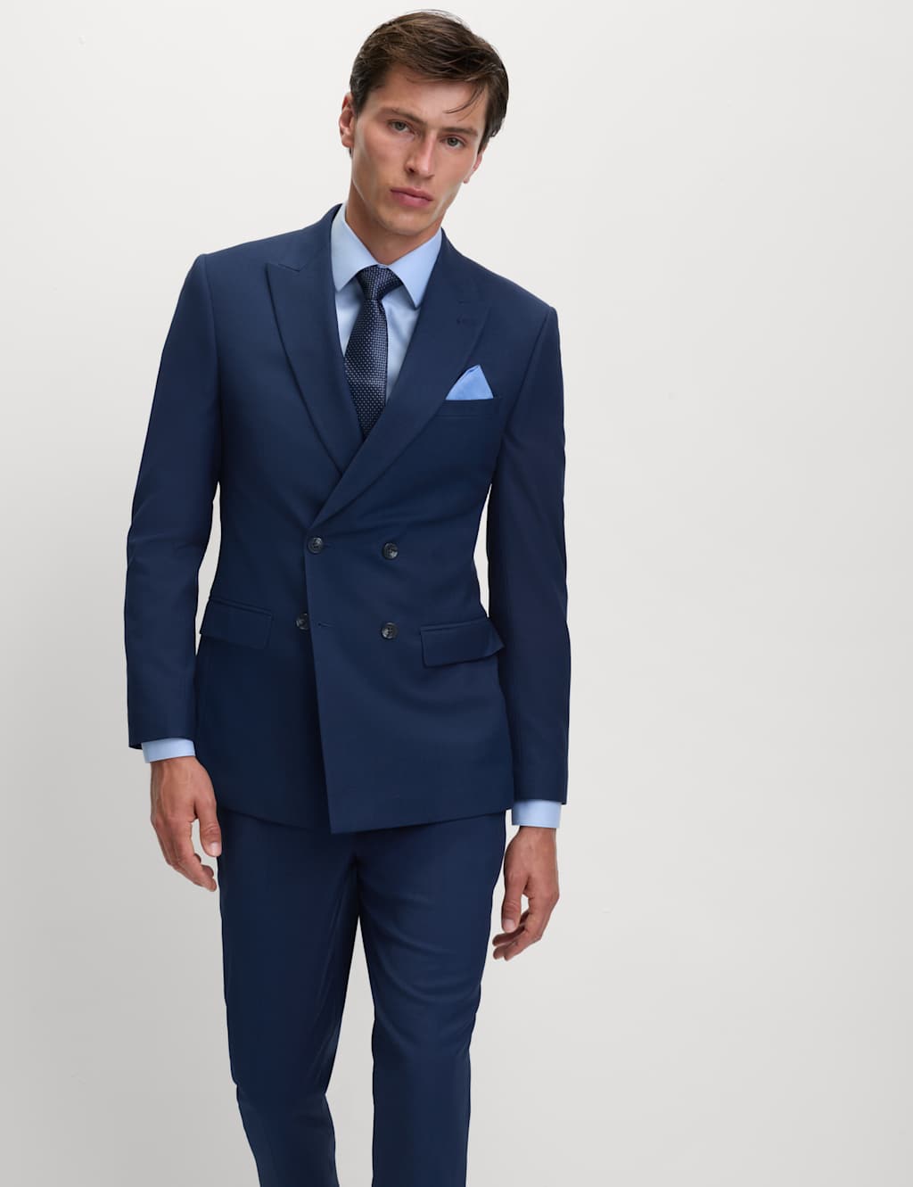 Slim Fit Double Breasted Suit