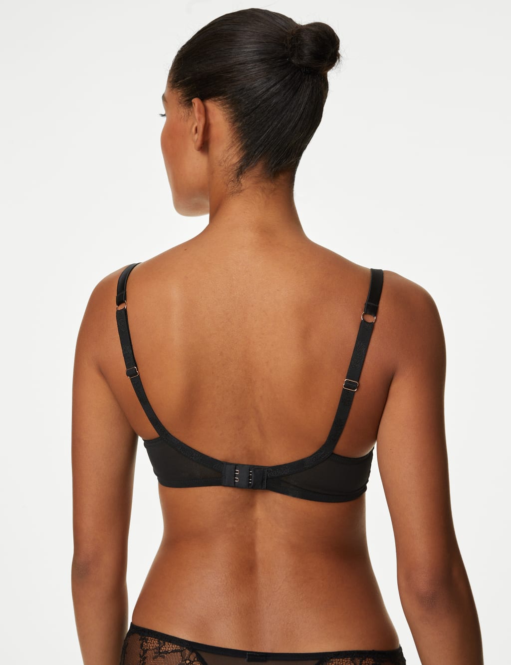 Lace Wired Full Cup Bra Set With Silk A-E 4 of 6