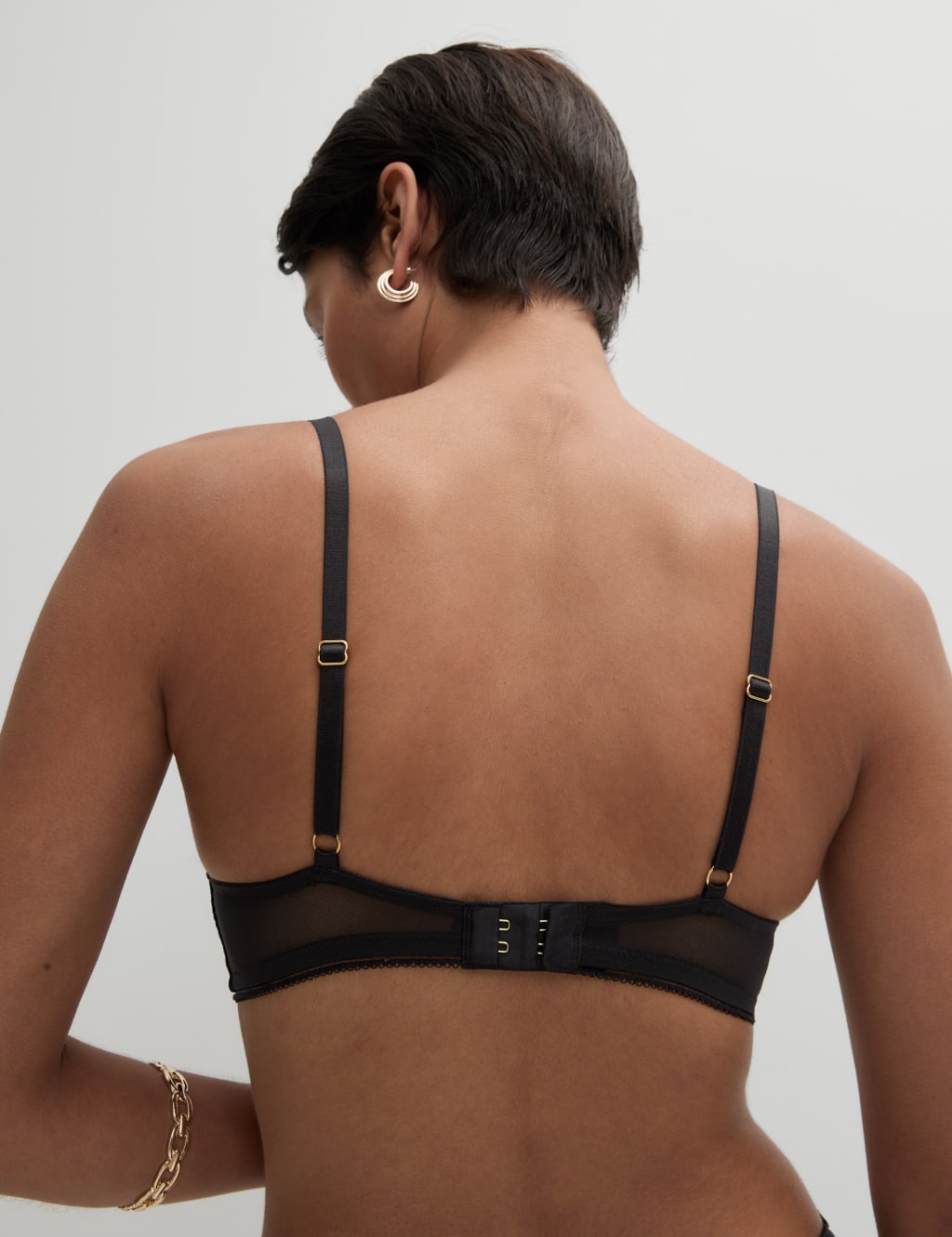 Oslo Flock Wired Plunge Bra Set A-E 4 of 6