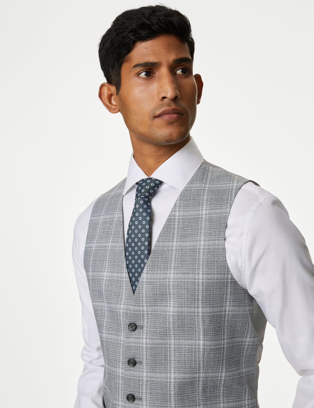 Slim Fit Check Stretch Suit 1 of 6