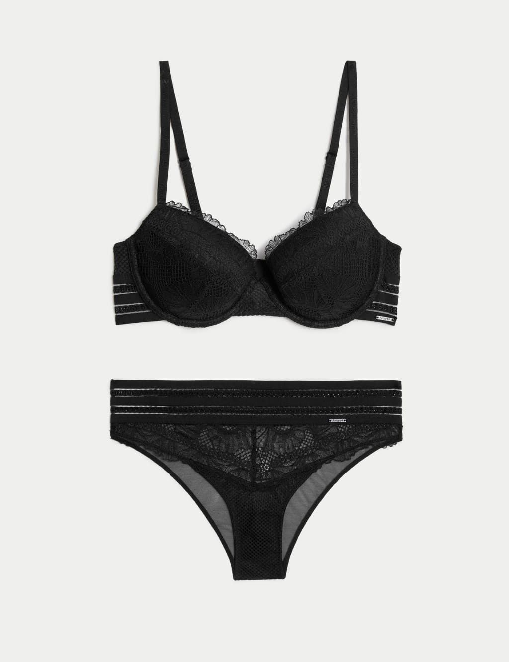 Marseilles Lace Wired Balcony Bra Set A-E 1 of 6