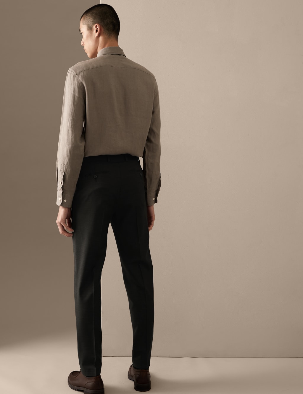 Tailored Fit Pure Wool Textured Suit 7 of 7