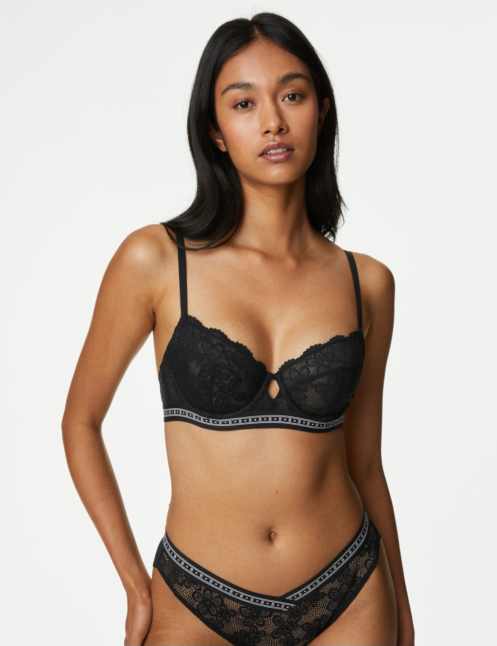 Cleo Lace Wired Balcony Bra Set A-G 2 of 6