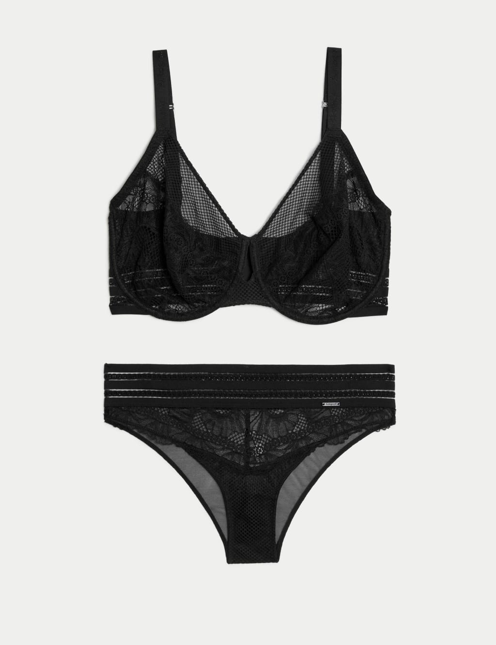 Marseilles Lace Wired Minimiser Bra Set C-G 1 of 6