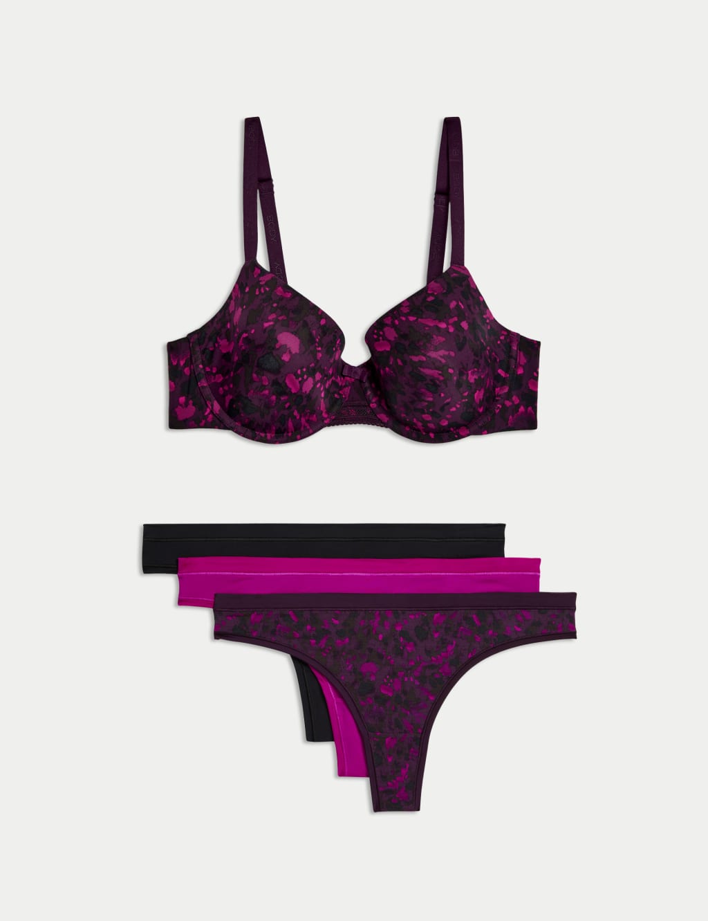 Flexifit™ Floral Full Cup T-Shirt Bra Set A-E 1 of 6