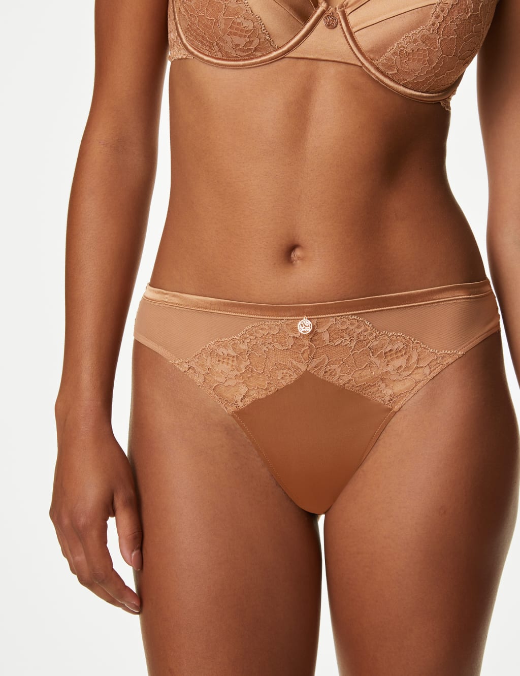 Silk & Lace Wired Full Cup Bra Set A-E 5 of 6