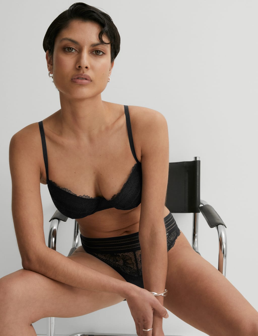 Marseilles Lace Wired Balcony Bra Set A-E 3 of 6