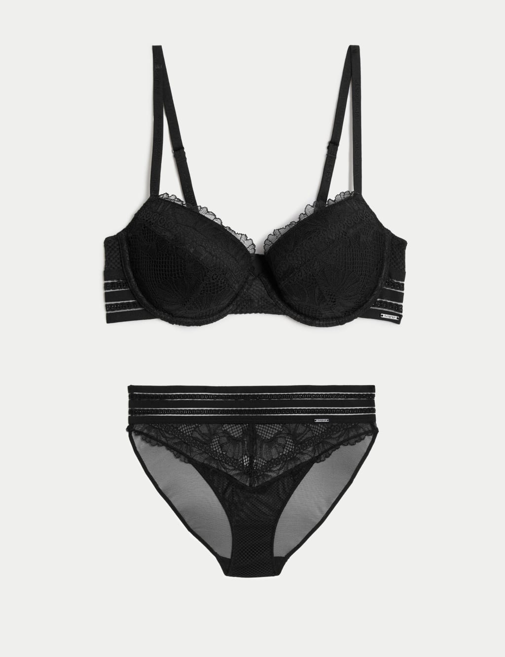 Marseilles Lace Wired Balcony Bra Set A-E 1 of 6