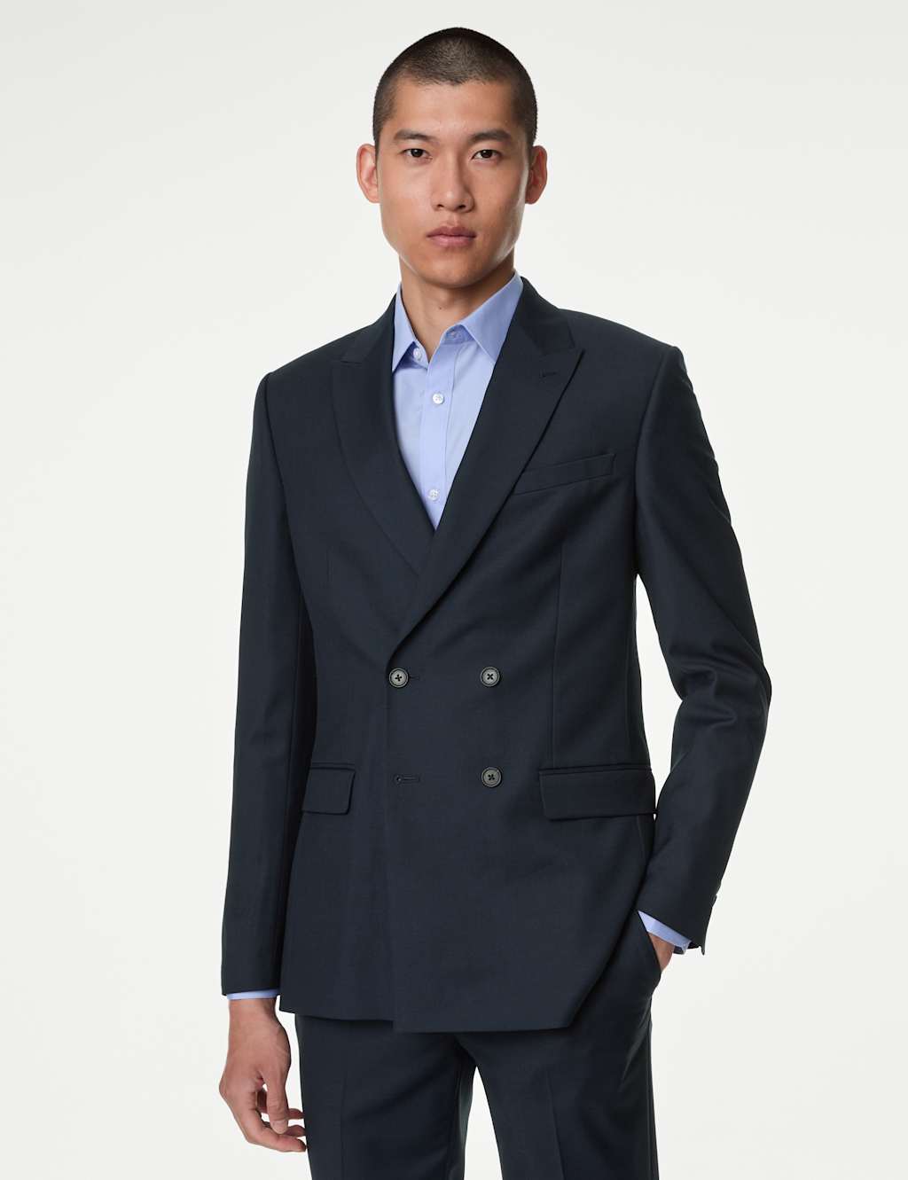 Slim Fit Double Breasted Suit