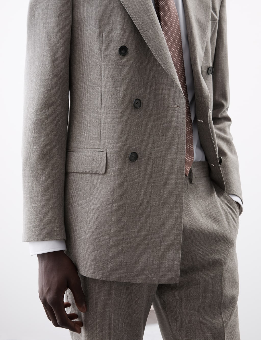 Tailored Fit Pure Wool Check Suit 5 of 6