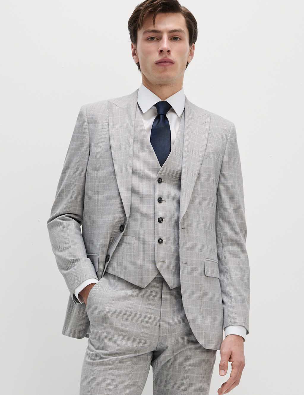 Slim Fit Prince of Wales Check Suit 3 of 6