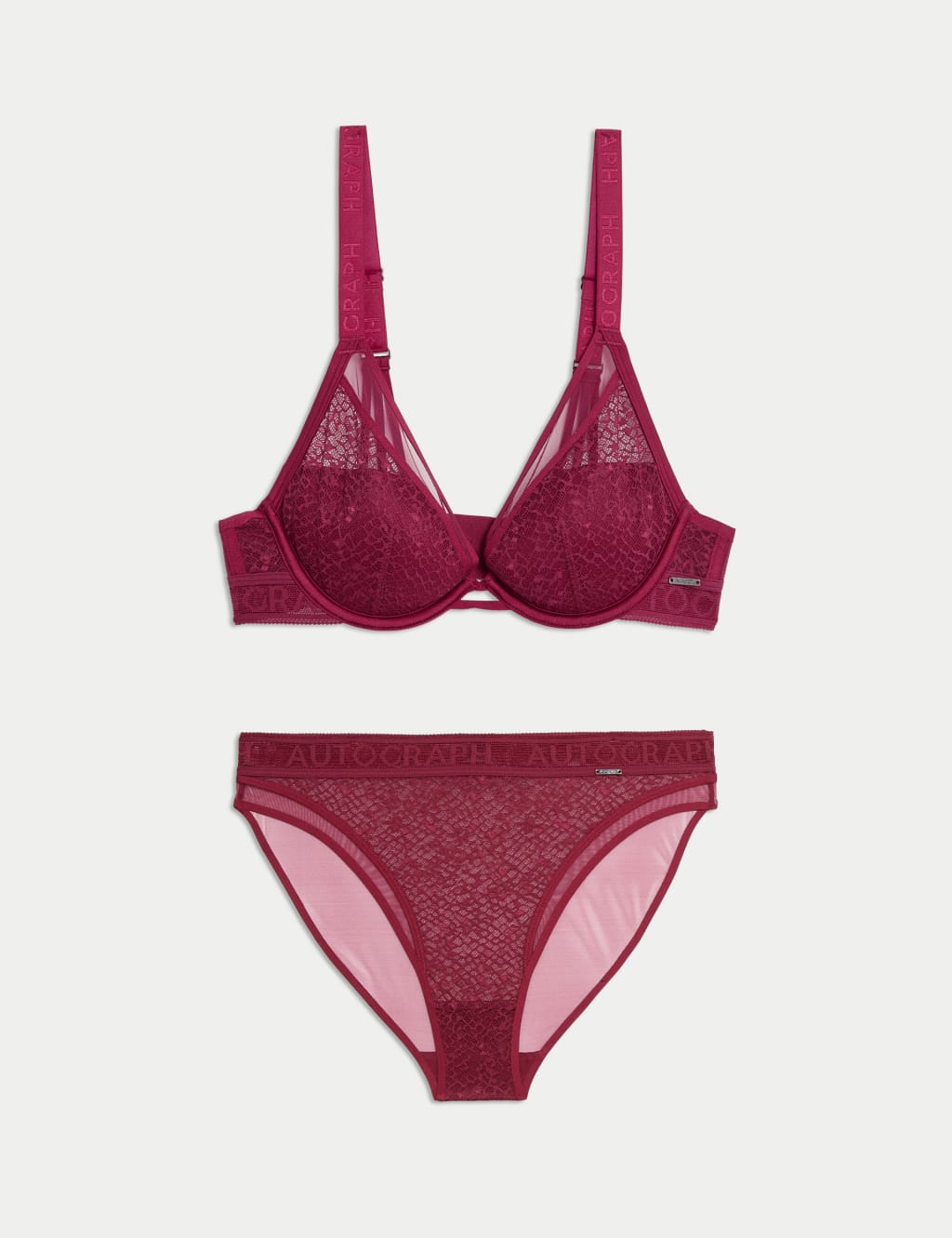 Tivoli Lace Wired Plunge Bra Set A-E 1 of 6