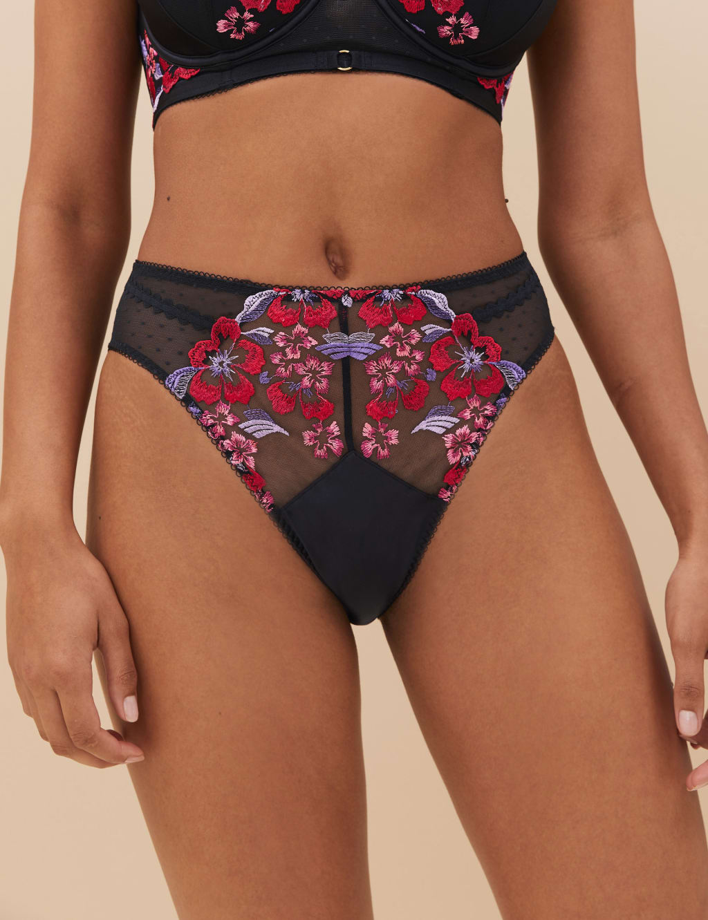 Isabella Embroidered Wired Full Cup Bra Set F-H 5 of 6