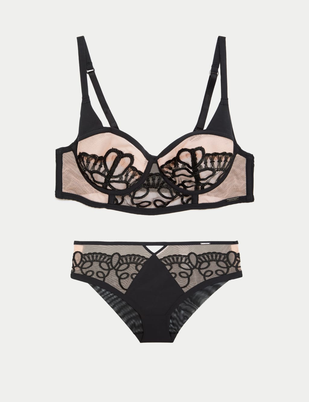 Bordeaux Wired Longline Balcony Bra Set A-E 1 of 6