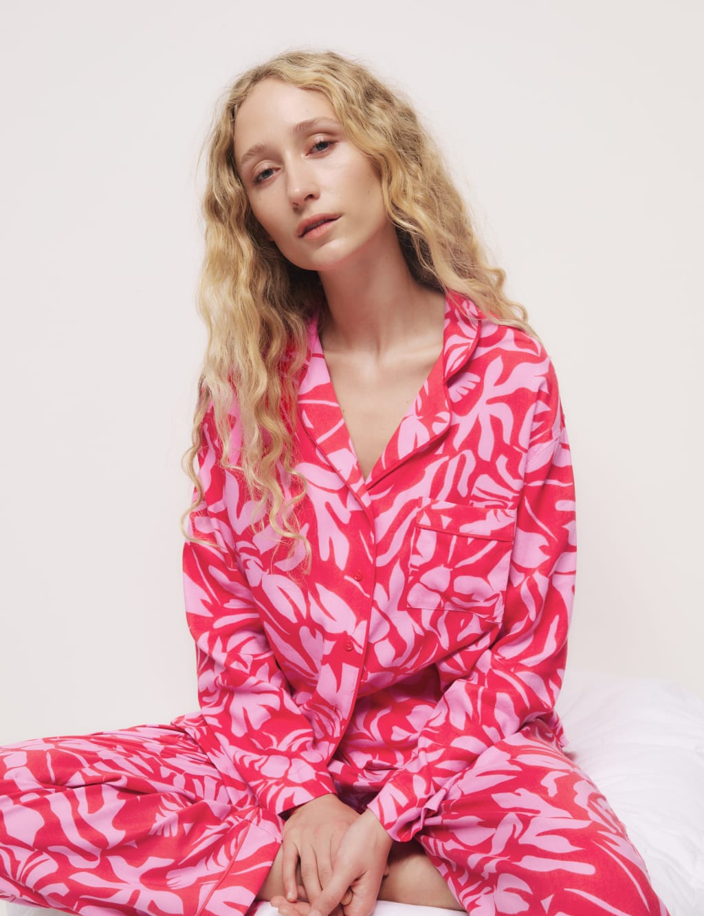 Cotton Blend Lobster Print Pyjama Top Set 5 of 6