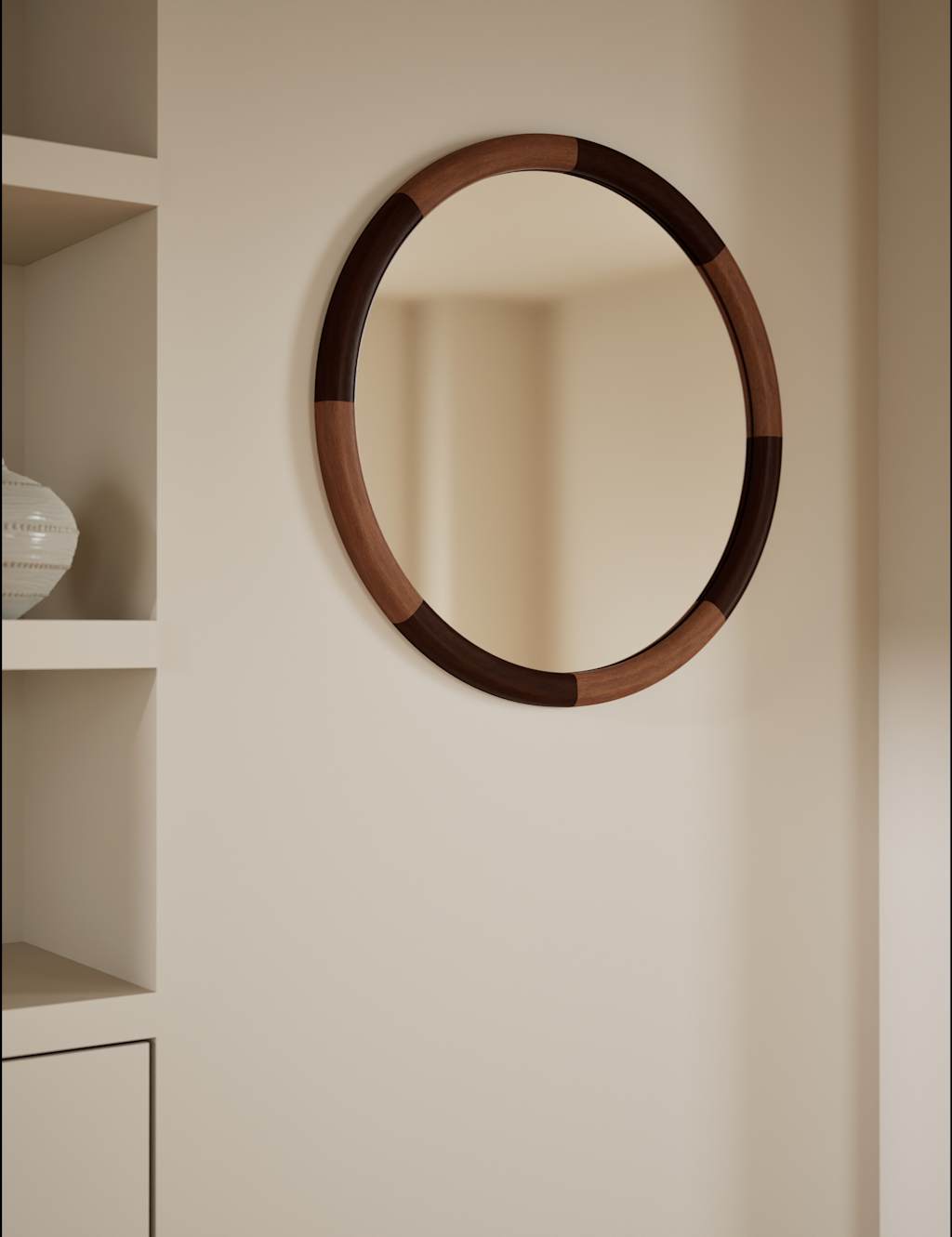 M&S Marlowe Round Wall Mirror - Natural