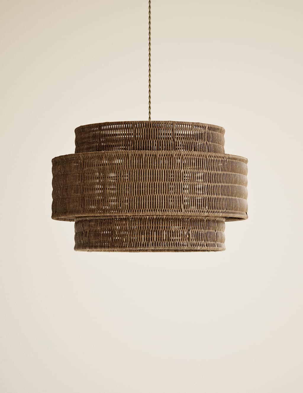 M&S Rattan 3 Tiered Easy Fit Shade - Natural