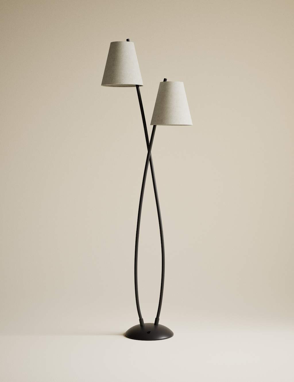Image of M&S Rechargeable Curved Double Floor Lamp&hellip;