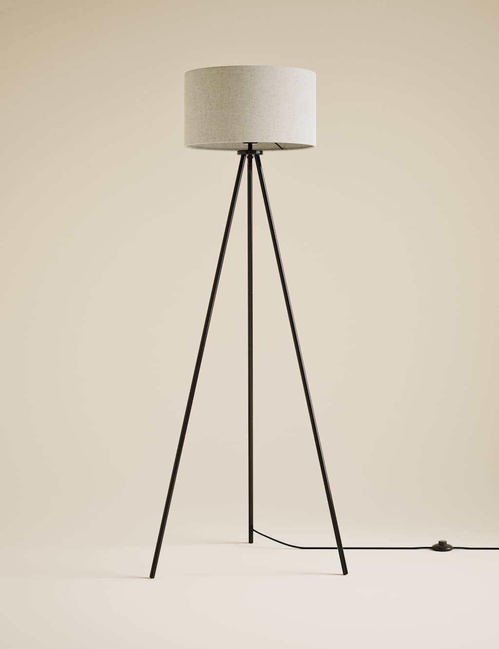 M&S Metal Tripod Floor Lamp - Black
