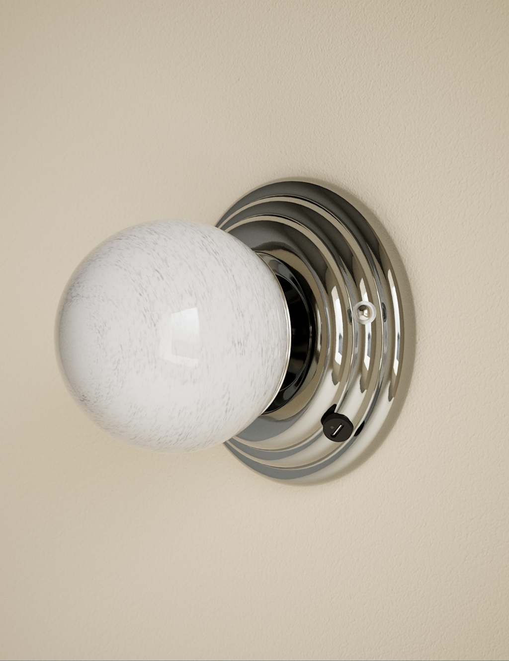 M&S Rechargeable Ribbed Wall Light Chrome