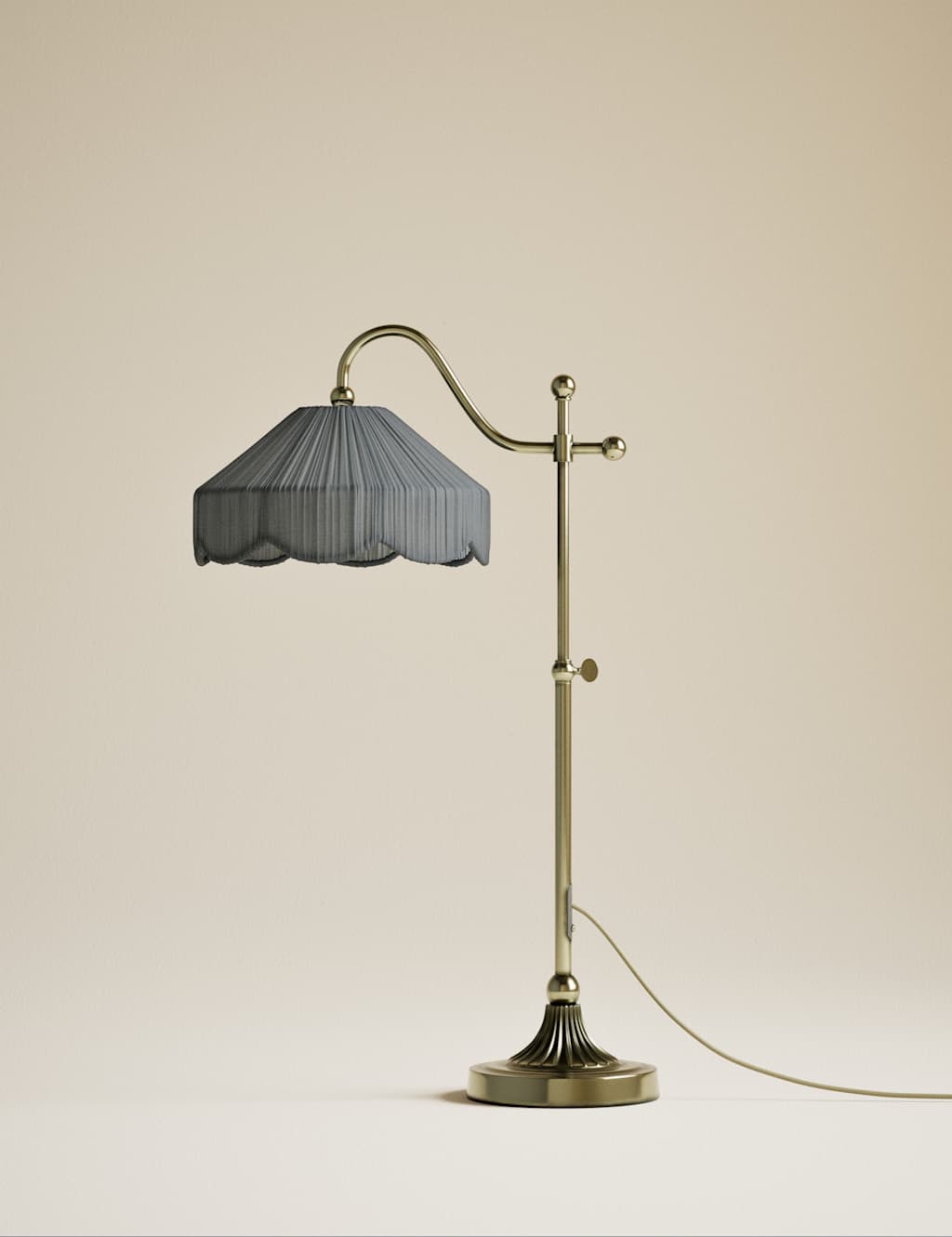 M&S Pleated Table Lamp - Antique Brass