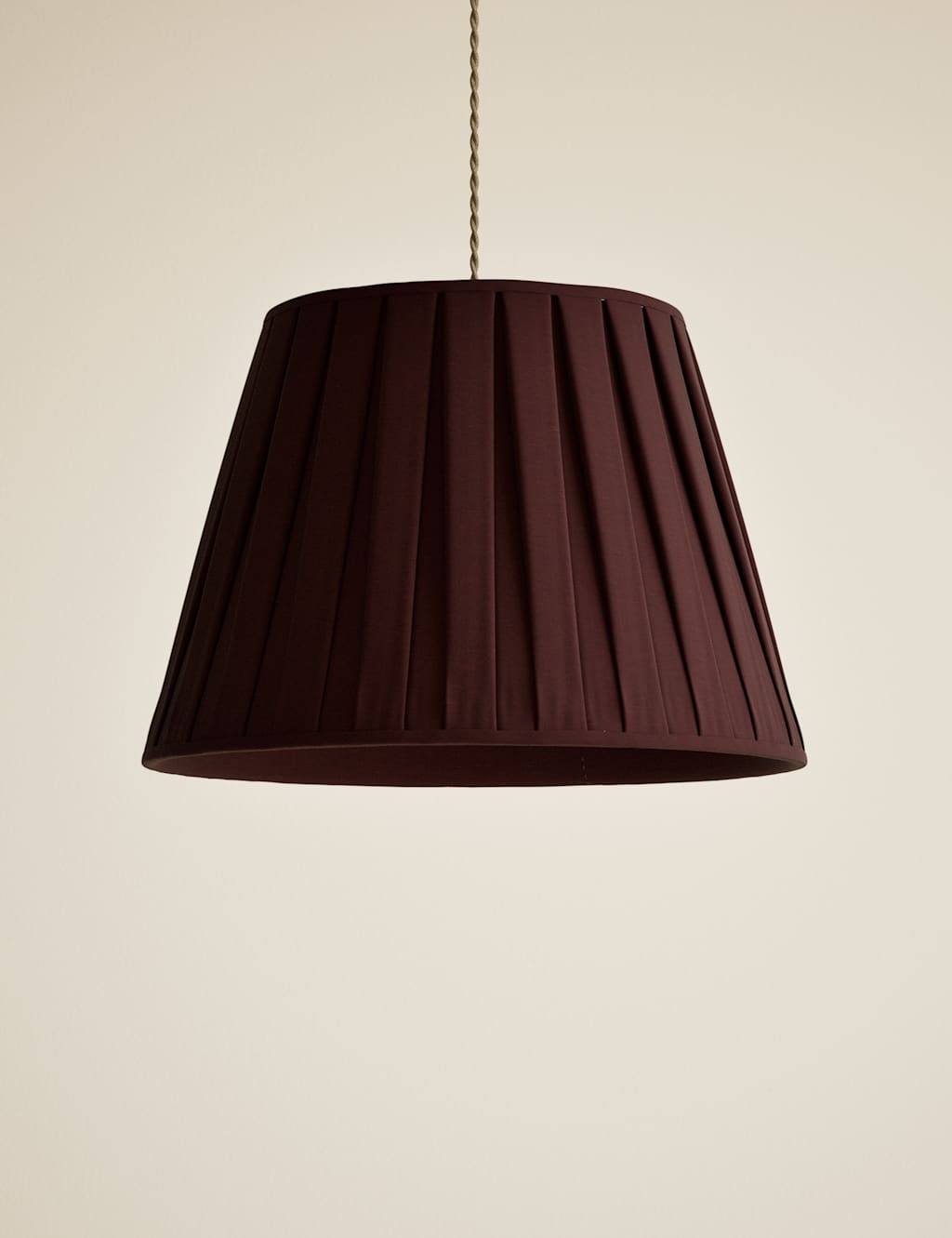 M&S Large Wide Pleated Fabric Shade - Red