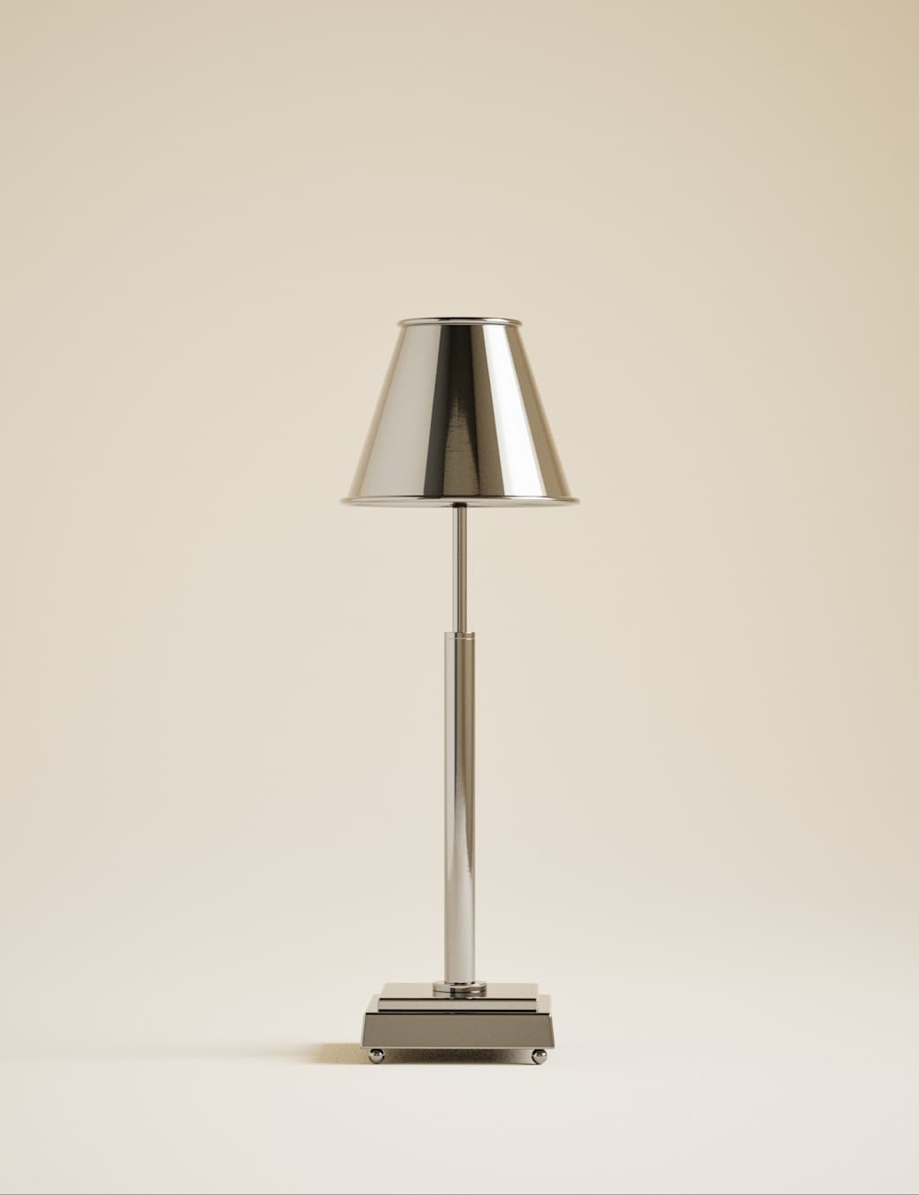 M&S Rechargeable Metal Table Lamp - Chrome