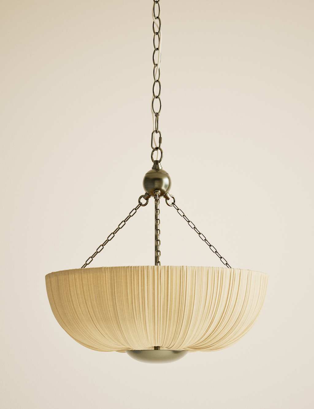 Image of M&S Pleated Fabric Uplighter Pendant Light&hellip;