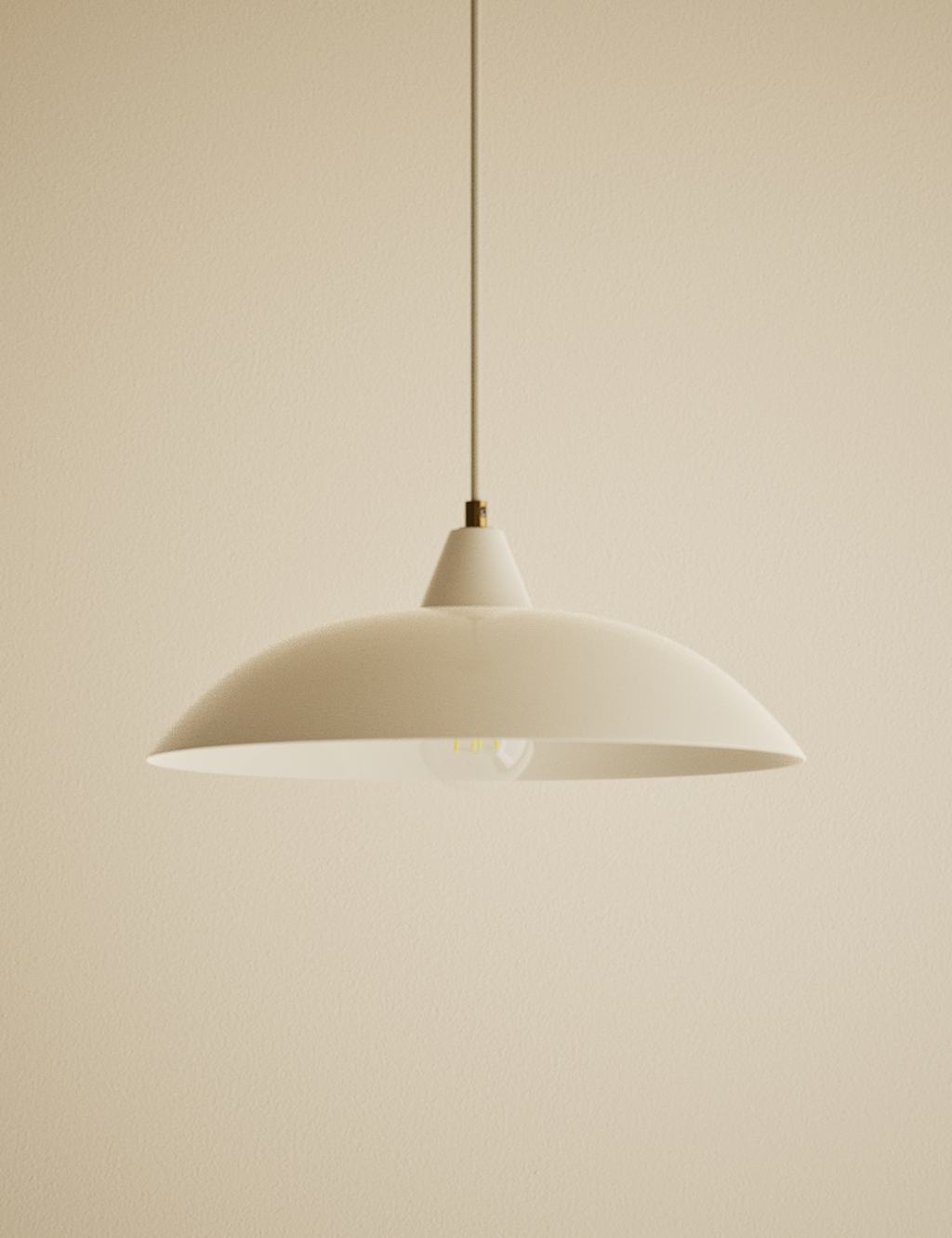 M&S Metal Pendant Light - Ivory