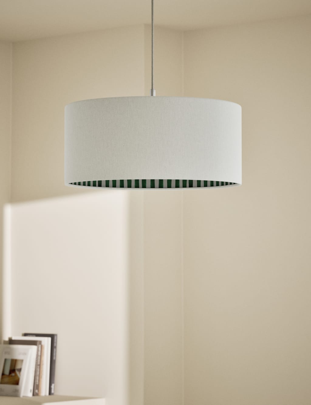 Watercolour Stripe Drum Lamp Shade