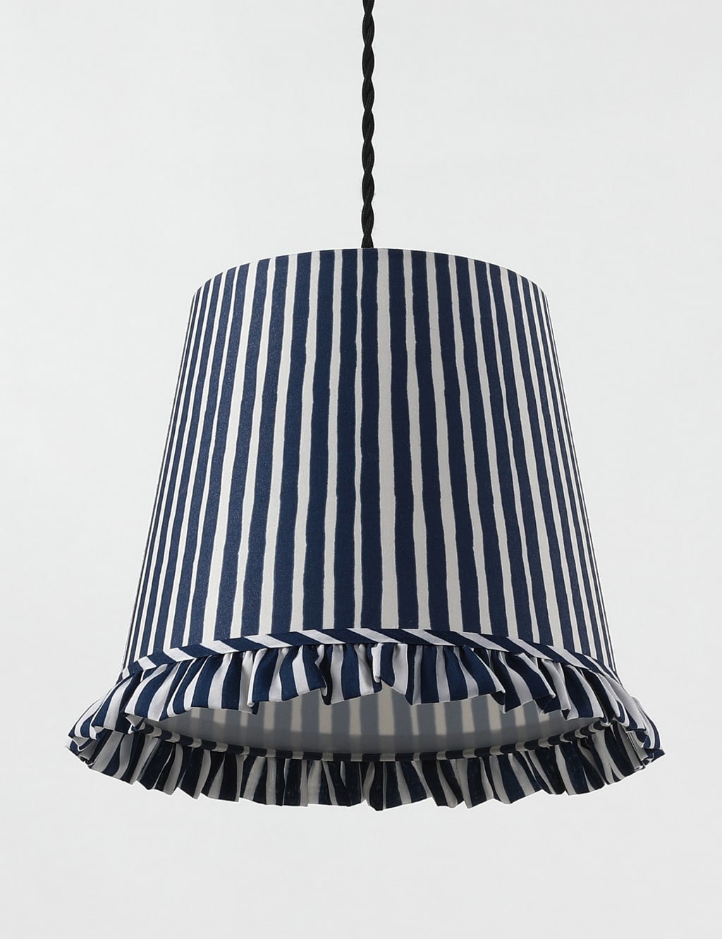 Watercolour Stripe Ruffle Edge Lamp Shade