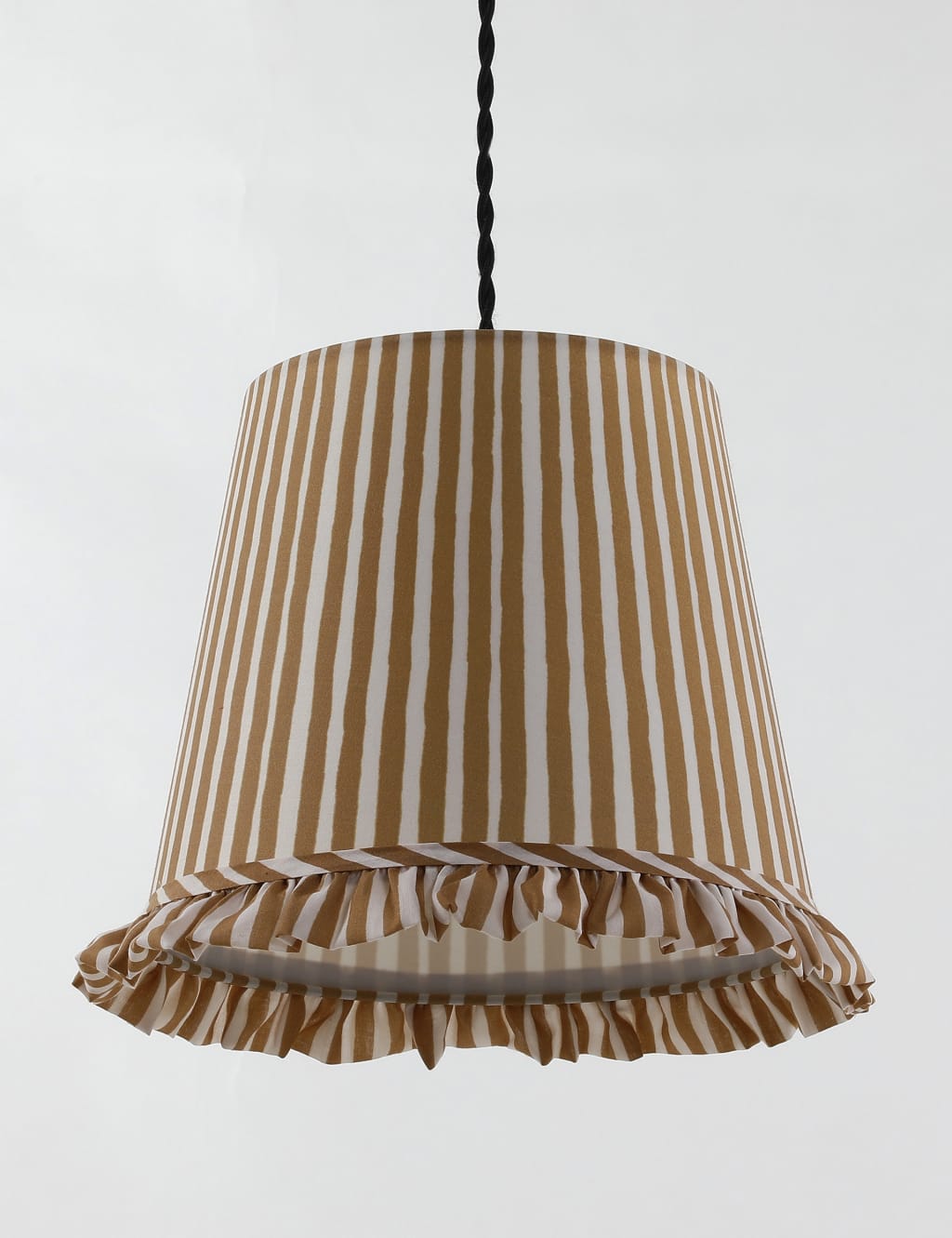 Watercolour Stripe Ruffle Edge Lamp Shade