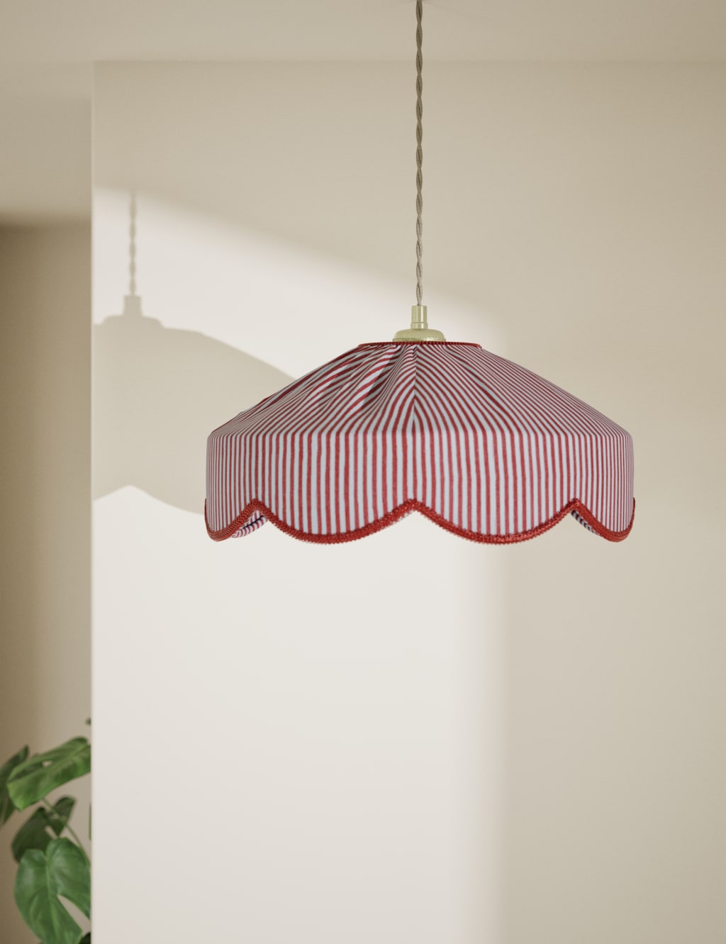 Striped Scallop Lamp Shade