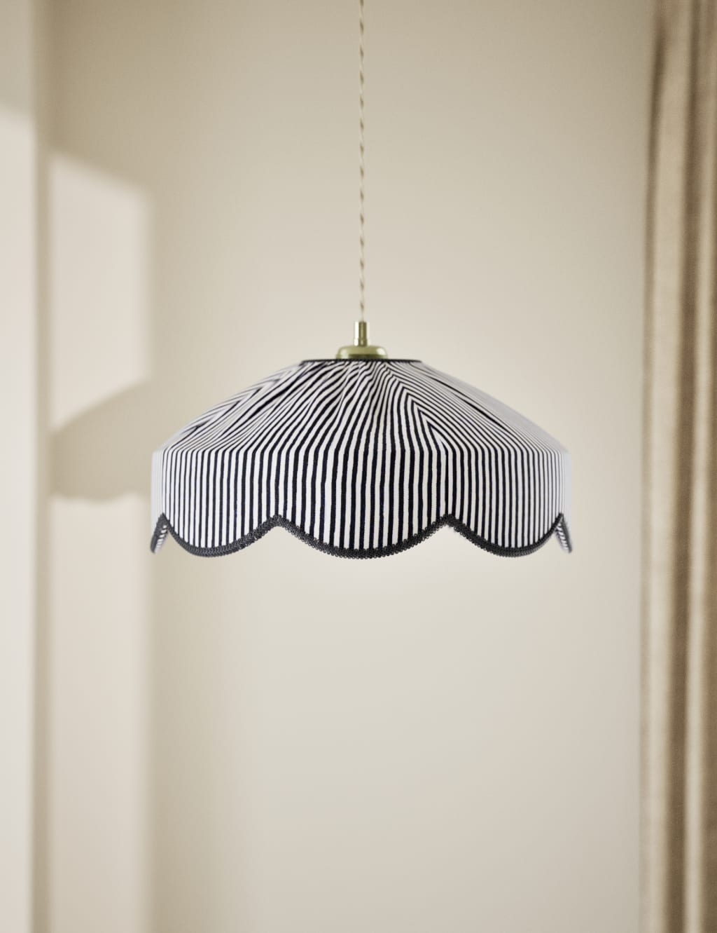 Striped Scallop Lamp Shade