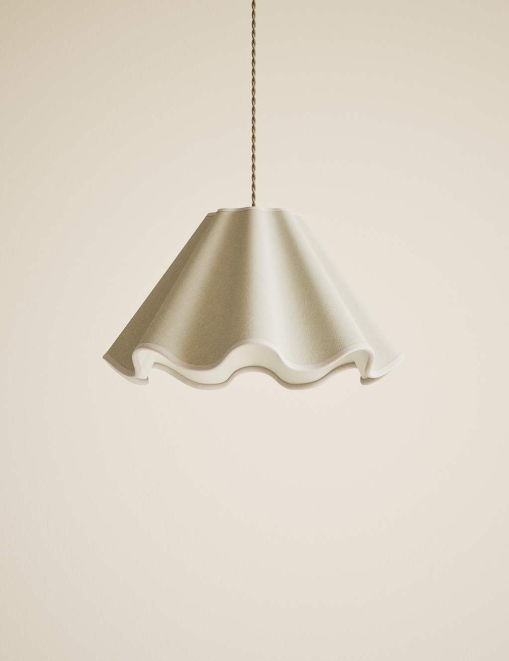 Image of M&S Fabric Wave Scallop Shade Pink