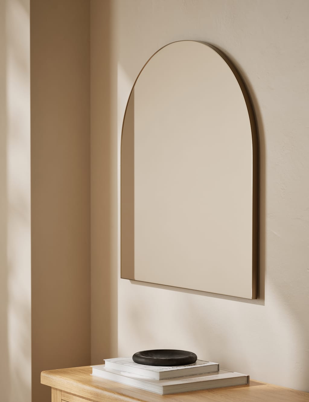 M&S Milan Arch Wall Mirror Antique Brass